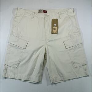 Levis Ripstop Cargo Shorts Men 38 White Flat Front Utility Pocket Casual Outdoor